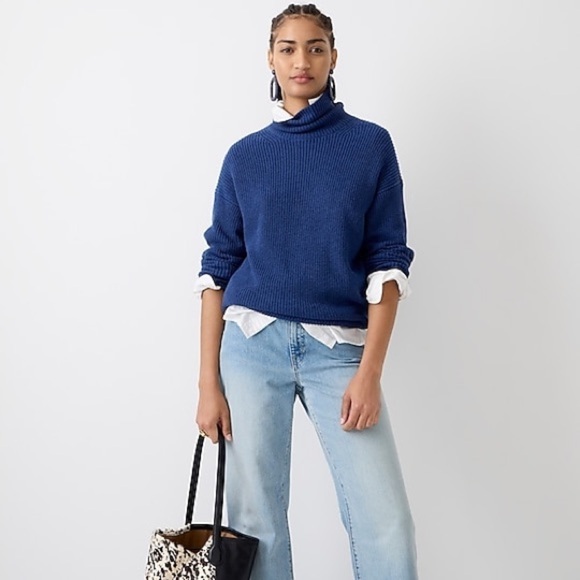 NEW J. Crew Ribbed cotton-cashmere relaxed turtleneck sweater
Item BB427 - Picture 3 of 5